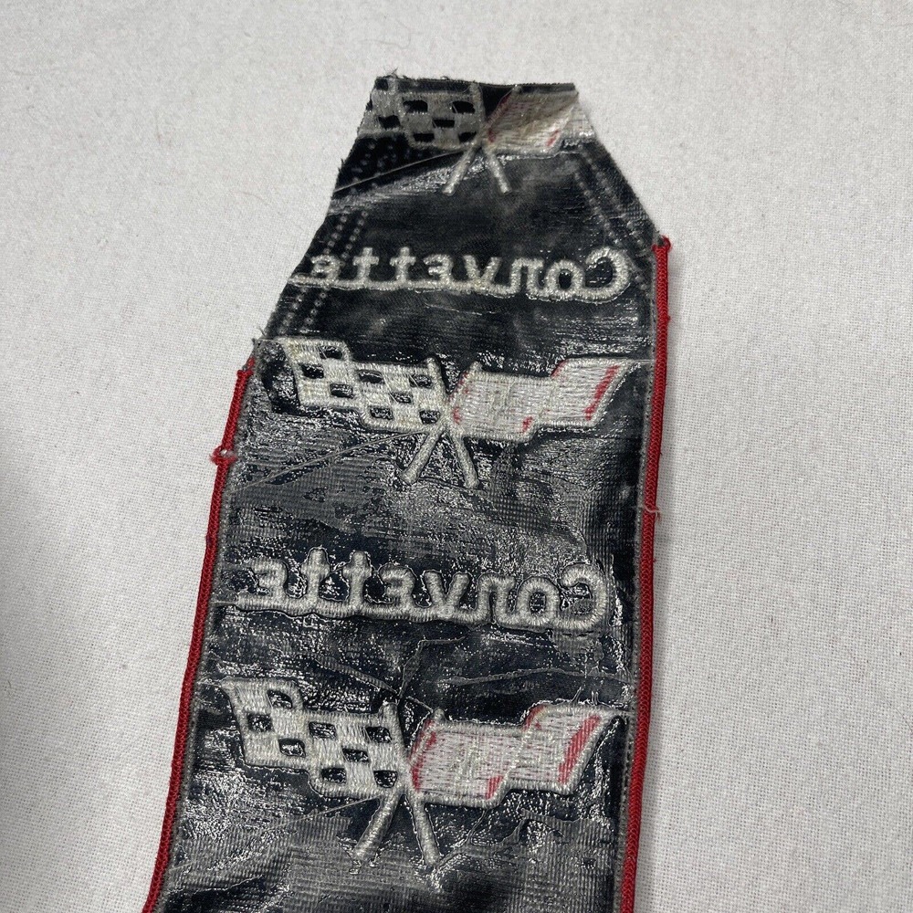 Corvette 13 Inch Jacket Patch Black Red Checkered… - image 7